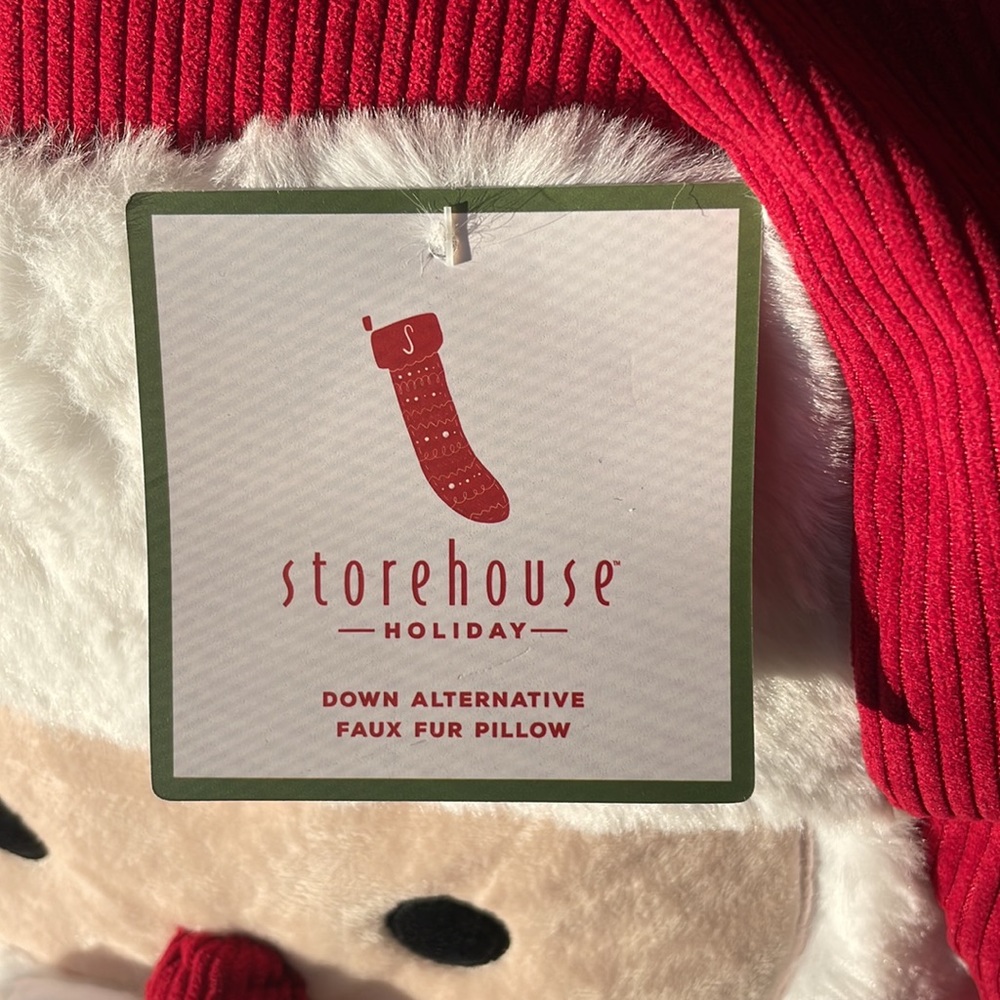 🎉HP🎉~Santa 🎅🏻 Face Plush Large Holiday Pillow 🎅🏻NWT🎅🏻 - Picture 10 of 16